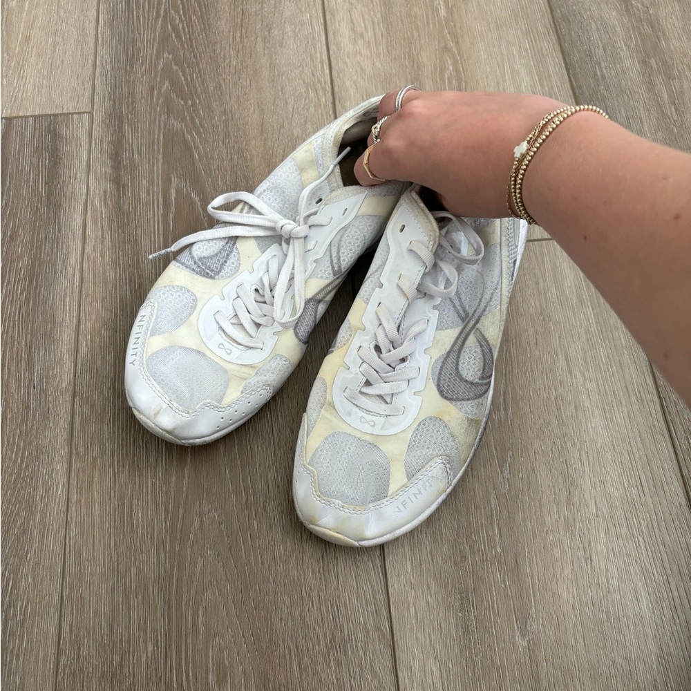 NFINITY White and Gray Sneakers Casual Athletic Style